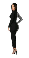 Load image into Gallery viewer, Square Link Patchwork Maxi Dress