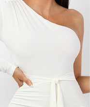 Load image into Gallery viewer, Elegant One-Shoulder Bodycon Dress