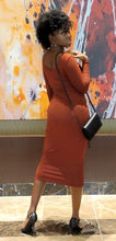 Load image into Gallery viewer, Lovely V Neck Long Sleeve Fitted Dress