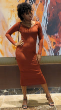 Load image into Gallery viewer, Lovely V Neck Long Sleeve Fitted Dress