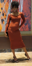 Load image into Gallery viewer, Lovely V Neck Long Sleeve Fitted Dress