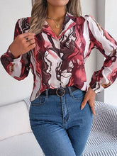 Cargar imagen en el visor de la galería, Printed Button Up Long Sleeve Shirt