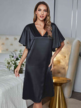 Cargar imagen en el visor de la galería, V-Neck Flutter Sleeve Night Dress