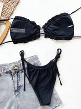 Load image into Gallery viewer, Frill Trill Halter Neck Bikini Set