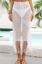 Cargar imagen en el visor de la galería, Drawstring Waist Openwork Tassel Skirt