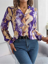 Cargar imagen en el visor de la galería, Printed Button Up Long Sleeve Shirt