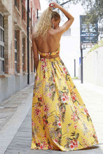 Load image into Gallery viewer, Tropical Floral Halter Dress