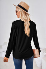 Cargar imagen en el visor de la galería, Square Neck Ruched Long Sleeve Blouse