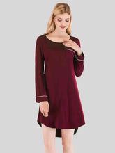 Load image into Gallery viewer, Round Neck Night Dress with Pocket