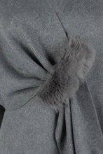 Cargar imagen en el visor de la galería, Surplice Neck Pom-Pom Trim Poncho