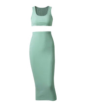 Load image into Gallery viewer, Knitted Crop Top & Skirt Set