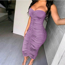 Cargar imagen en el visor de la galería, Soft Lilac Tube Bodycon Dress