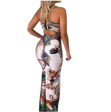 Load image into Gallery viewer, Stylish V-Neck Peacock Dress