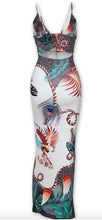 Load image into Gallery viewer, Stylish V-Neck Peacock Dress