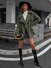 Load image into Gallery viewer, Double Take Zip-Up Collared Teddy Jacket