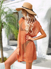 Cargar imagen en el visor de la galería, Side Slit Plunge Openwork Cover-Up