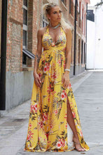 Load image into Gallery viewer, Tropical Floral Halter Dress