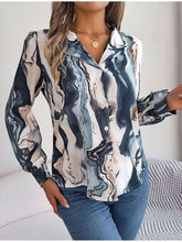 Cargar imagen en el visor de la galería, Printed Button Up Long Sleeve Shirt