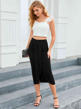 Load image into Gallery viewer, Ruched Midi Pencil Skirt