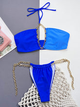 Load image into Gallery viewer, Chain Detail Halter Neck Bikini Set