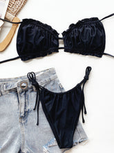 Load image into Gallery viewer, Frill Trill Halter Neck Bikini Set
