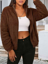 Cargar imagen en el visor de la galería, Zip Up Turtleneck Long Sleeve Jacket