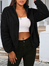 Cargar imagen en el visor de la galería, Zip Up Turtleneck Long Sleeve Jacket