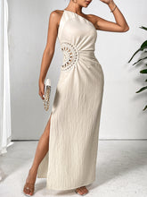 Cargar imagen en el visor de la galería, Slit One Shoulder Sleeveless Maxi Dress
