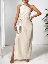 Cargar imagen en el visor de la galería, Slit One Shoulder Sleeveless Maxi Dress
