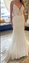 Load image into Gallery viewer, Deep V-Neck Chiffon Mermaid Gown With Court Train
