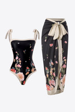 Load image into Gallery viewer, Floral Tie-Shoulder Two-Piece Swim Set
