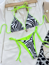 Load image into Gallery viewer, Zebra Print Halter Neck Bikini Set
