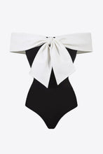Load image into Gallery viewer, Contrast Bow Detail Two-Piece Swim Set
