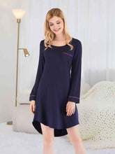 Load image into Gallery viewer, Round Neck Night Dress with Pocket
