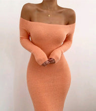 Load image into Gallery viewer, Classy Off Shoulders Long Sleeve Dress
