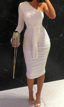 Load image into Gallery viewer, Elegant One-Shoulder Bodycon Dress
