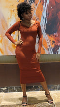 Load image into Gallery viewer, Lovely V Neck Long Sleeve Fitted Dress
