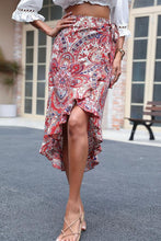 Load image into Gallery viewer, Paisley Asymmetrical Wrap Skirt
