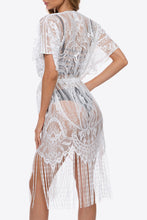 Cargar imagen en el visor de la galería, Tassel Trim Lace Cover-Up Dress
