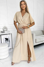 Load image into Gallery viewer, Surplice Neck Slit Maxi Dress
