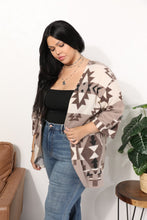 Load image into Gallery viewer, Sew In Love Full Size Cardigan with Aztec Pattern
