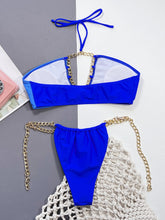 Cargar imagen en el visor de la galería, Chain Detail Halter Neck Bikini Set

