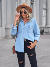 Load image into Gallery viewer, Long Sleeve Denim Shirt Jacket
