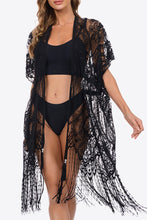 Load image into Gallery viewer, Tassel Trim Lace Cover-Up Dress
