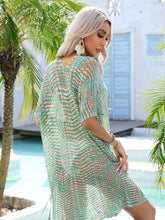 Load image into Gallery viewer, Multicolored Openwork Tassel Slit Cover-Up
