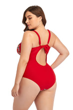Load image into Gallery viewer, Floral Drawstring Detail One-Piece Swimsuit
