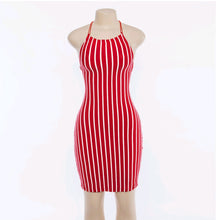 Load image into Gallery viewer, Ruby Stripe Lace-Up Dress
