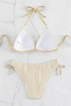 Cargar imagen en el visor de la galería, Textured Halter Neck Bikini Set
