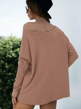 Load image into Gallery viewer, Single Shoulder Long Sleeve Knit Top
