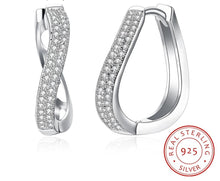 Load image into Gallery viewer, Classic Style Silver Curved Hoop Earrings
